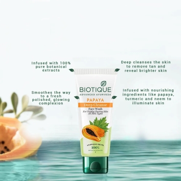 Biotique Papaya Deep Cleanse Face Wash - Image 3