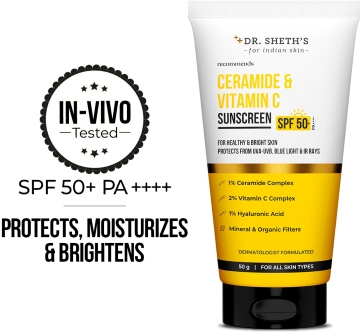 Dr. Sheth’s Sunscreen - SPF 50 PA++++ Ceramide & Vitamin C - Image 2