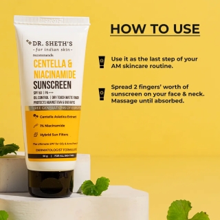Dr. Sheth's Centella & Niacinamide Oil-Free Matte Sunscreen SPF 50 PA+++ - Image 4
