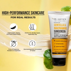 Dr. Sheth's Centella & Niacinamide Oil-Free Matte Sunscreen SPF 50 PA+++ - Image 5