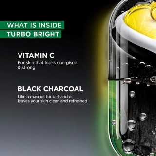 Garnier Men Facewash| Brightening & Anti-Pollution, Turbo Bright Double Action| - Image 2