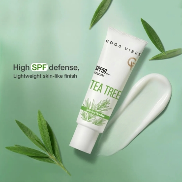 Good Vibes Tea Tree SPF 50 PA++++ | Daily Acne Care Glow | Non-Oily Sunscreen - Image 7