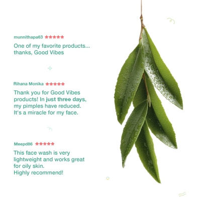 Good Vibes Tea Tree Acne Control Face Wash - Image 3