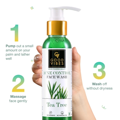 Good Vibes Tea Tree Acne Control Face Wash - Image 6