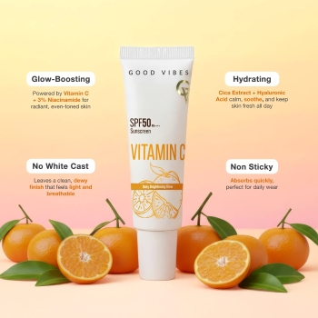 Good Vibes Vitamin C SPF 50 PA++++ Sunscreen - Image 2