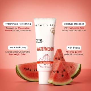 Good Vibes Hydrating Watermelon Sunscreen SPF 50 PA++++ - Image 3
