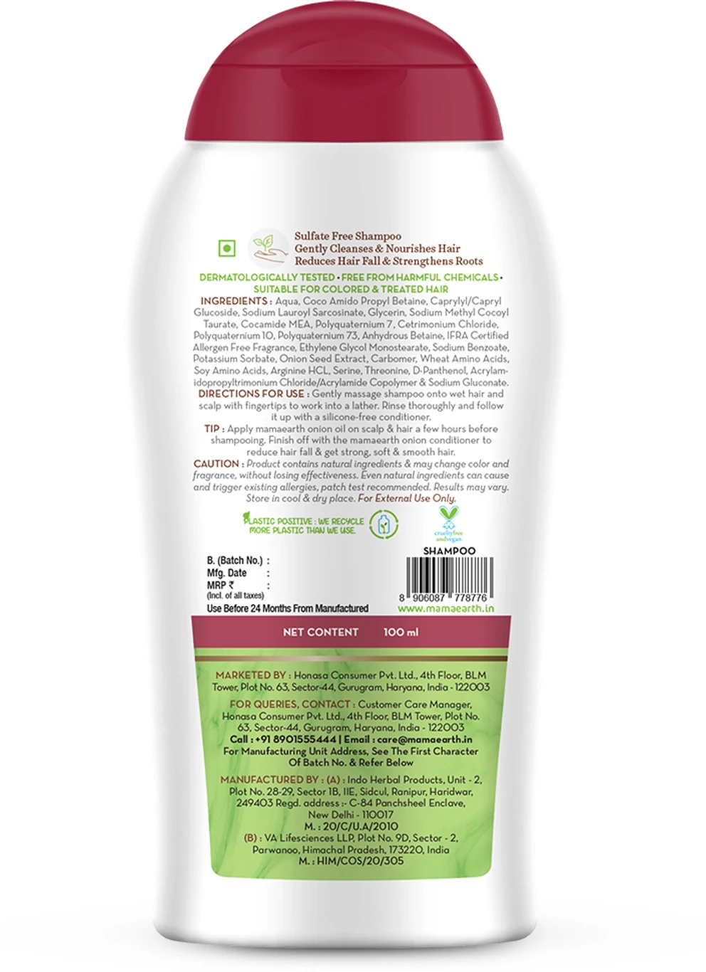 Mamaearth Onion Hair Fall Shampoo - Image 3