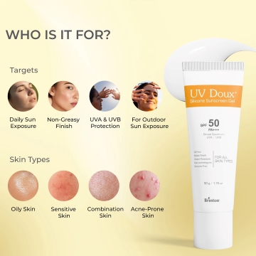 Brinton Sunscreen - SPF 50 PA+++ UV Doux Silicone Sunscreen Gel - Image 2