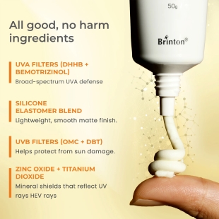 Brinton Sunscreen - SPF 50 PA+++ UV Doux Silicone Sunscreen Gel - Image 3