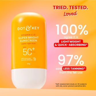 Dot & Key Sunscreen - SPF 50 PA++++ Vitamin C + E Super Bright Sunscreen - Image 6